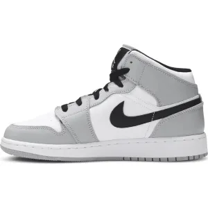 Air Jordan 1 Mid GS Light Smoke Grey