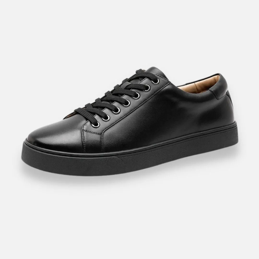 Antonios Genuine Leather Black Shoes