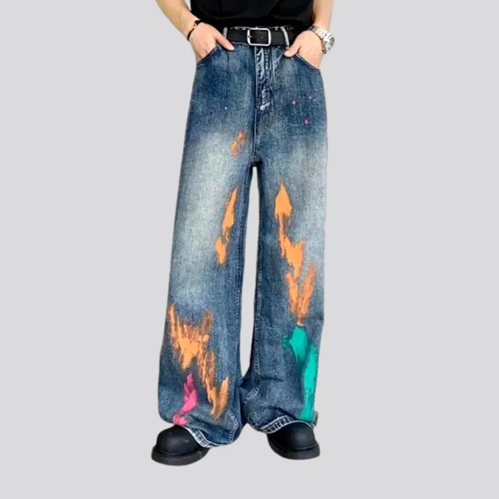 Baggy fit vintage boho men's jeans