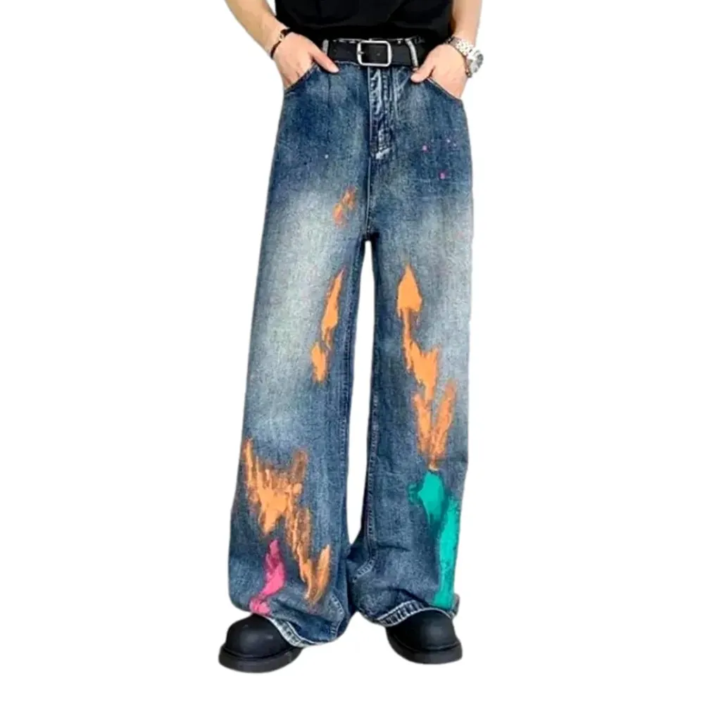 Baggy fit vintage boho men's jeans