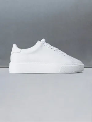 Basic Essential Leather Trainer in Triple White