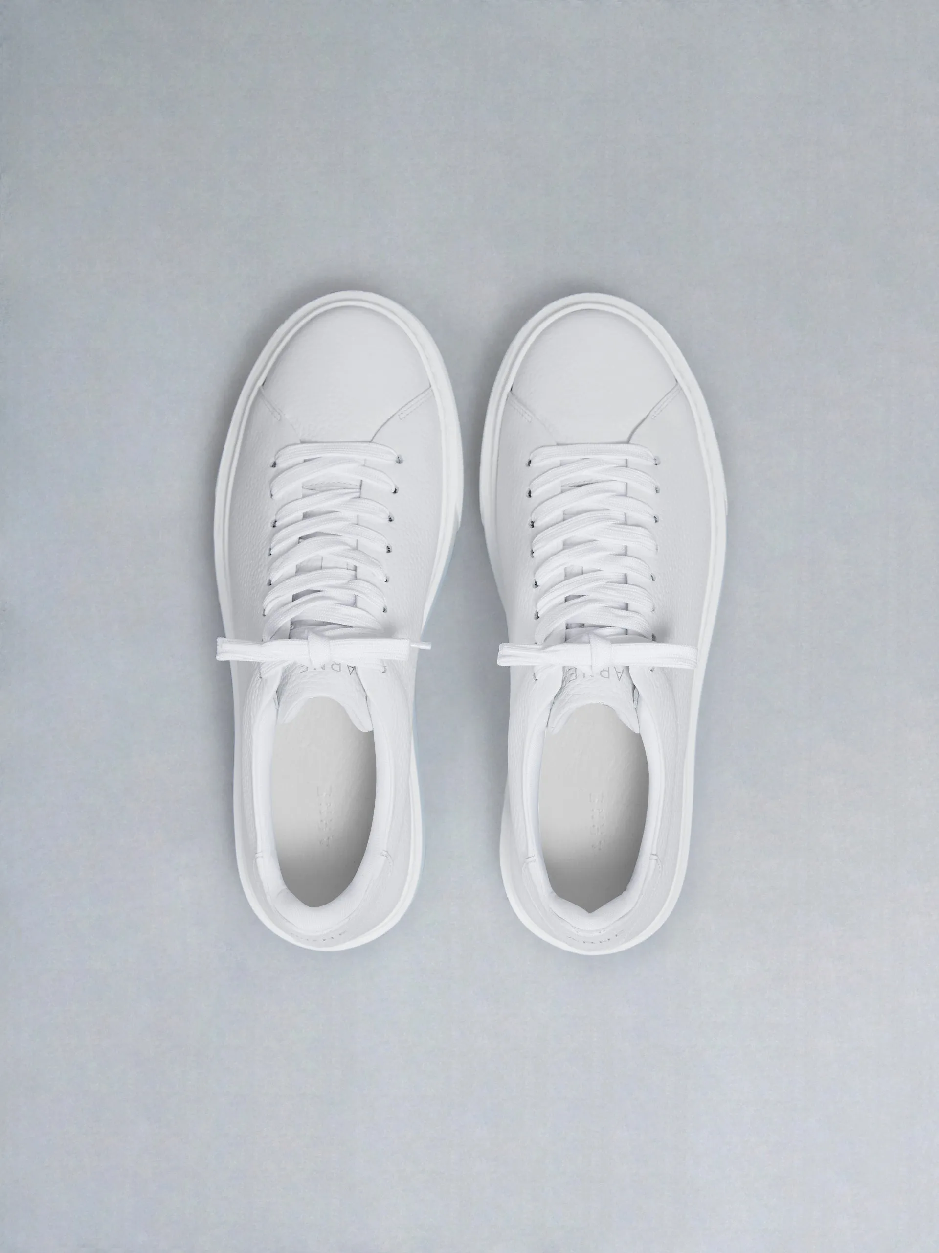 Basic Essential Leather Trainer in Triple White