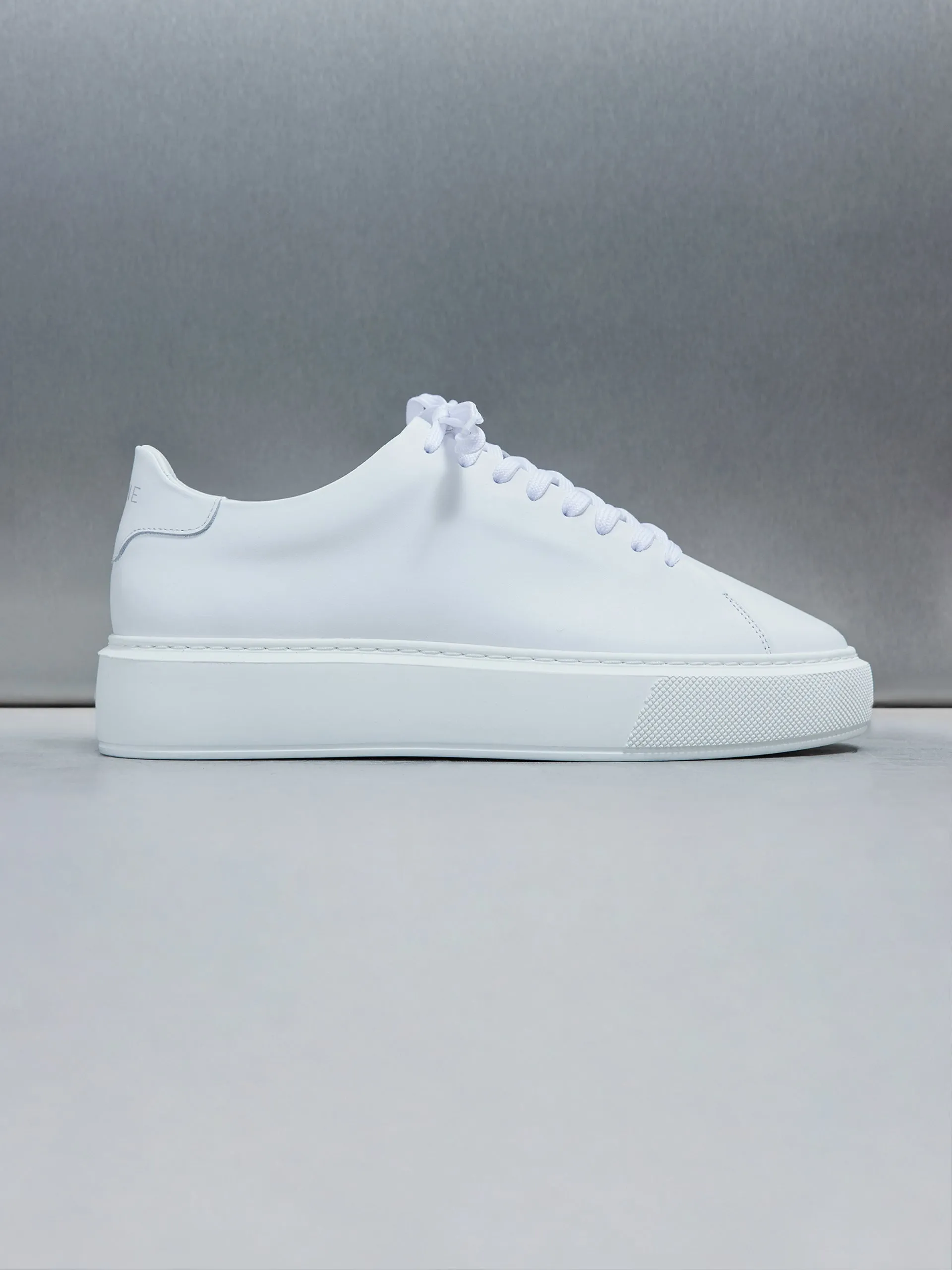 Basic Essential Leather Trainer in White