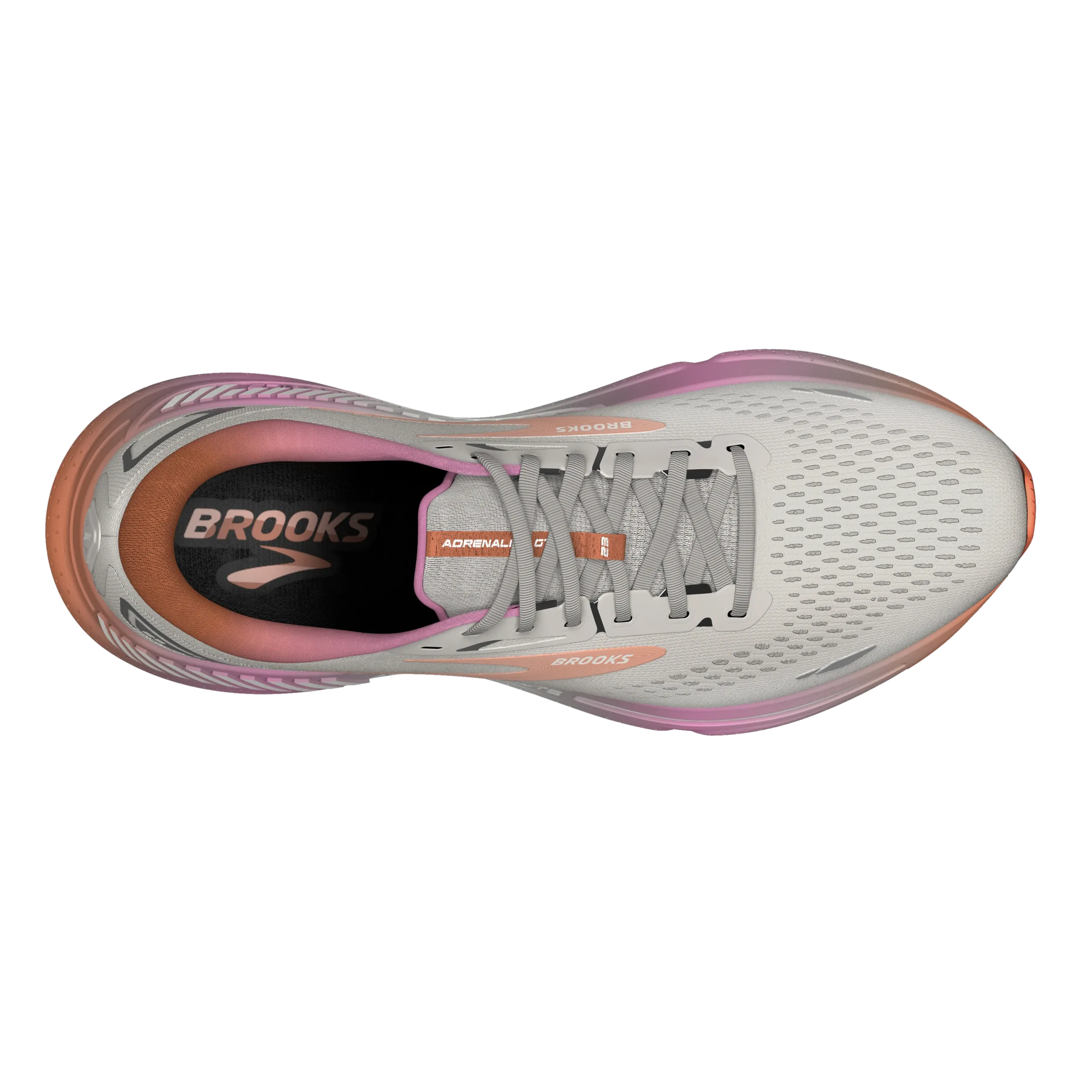 Brooks | Adrenaline GTS 23 | Women's | White Sand/Sunset/Fuchsia