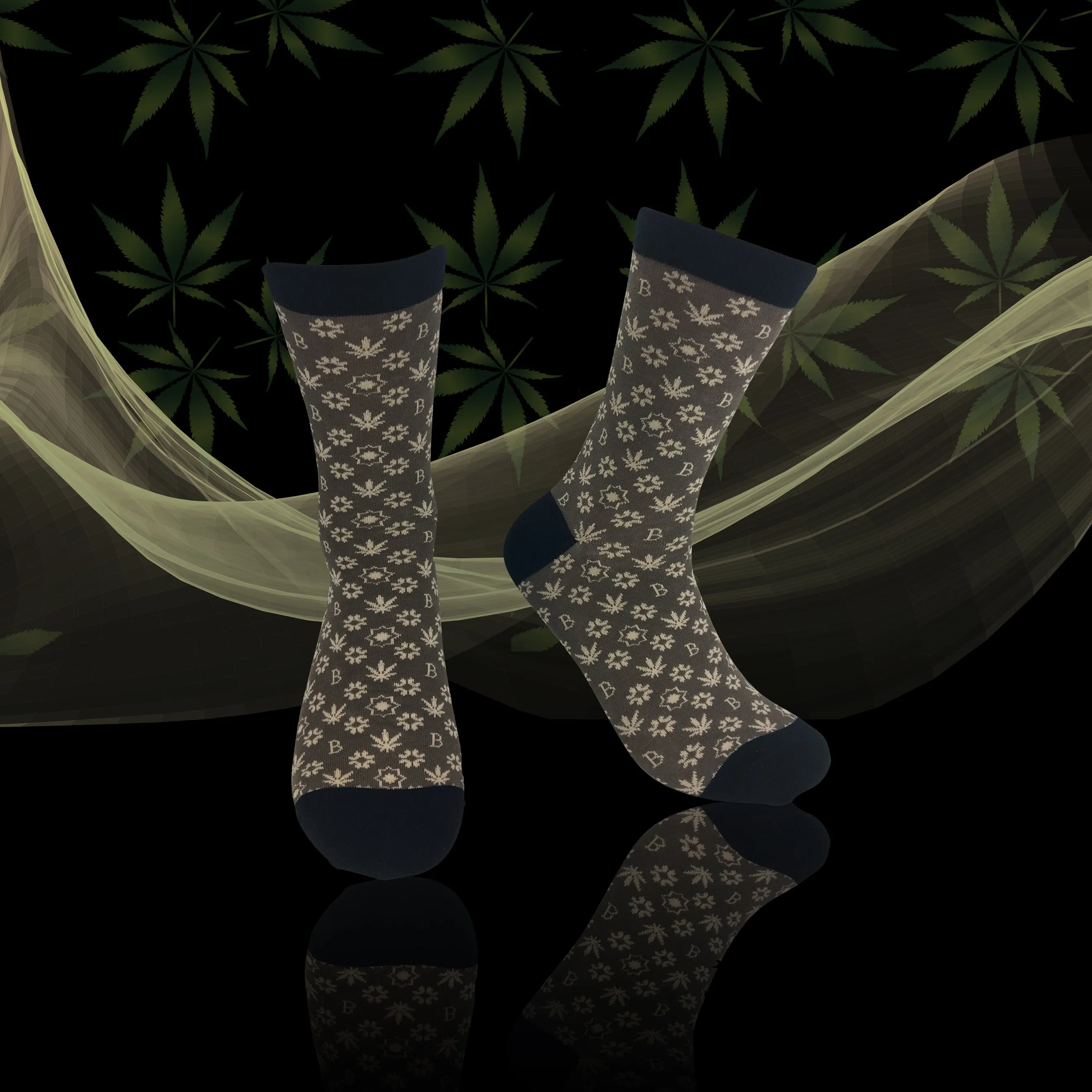 Buddies Weed Socks-Marijuana Socks-Kush-LV Novelty Men's Socks(Kush)