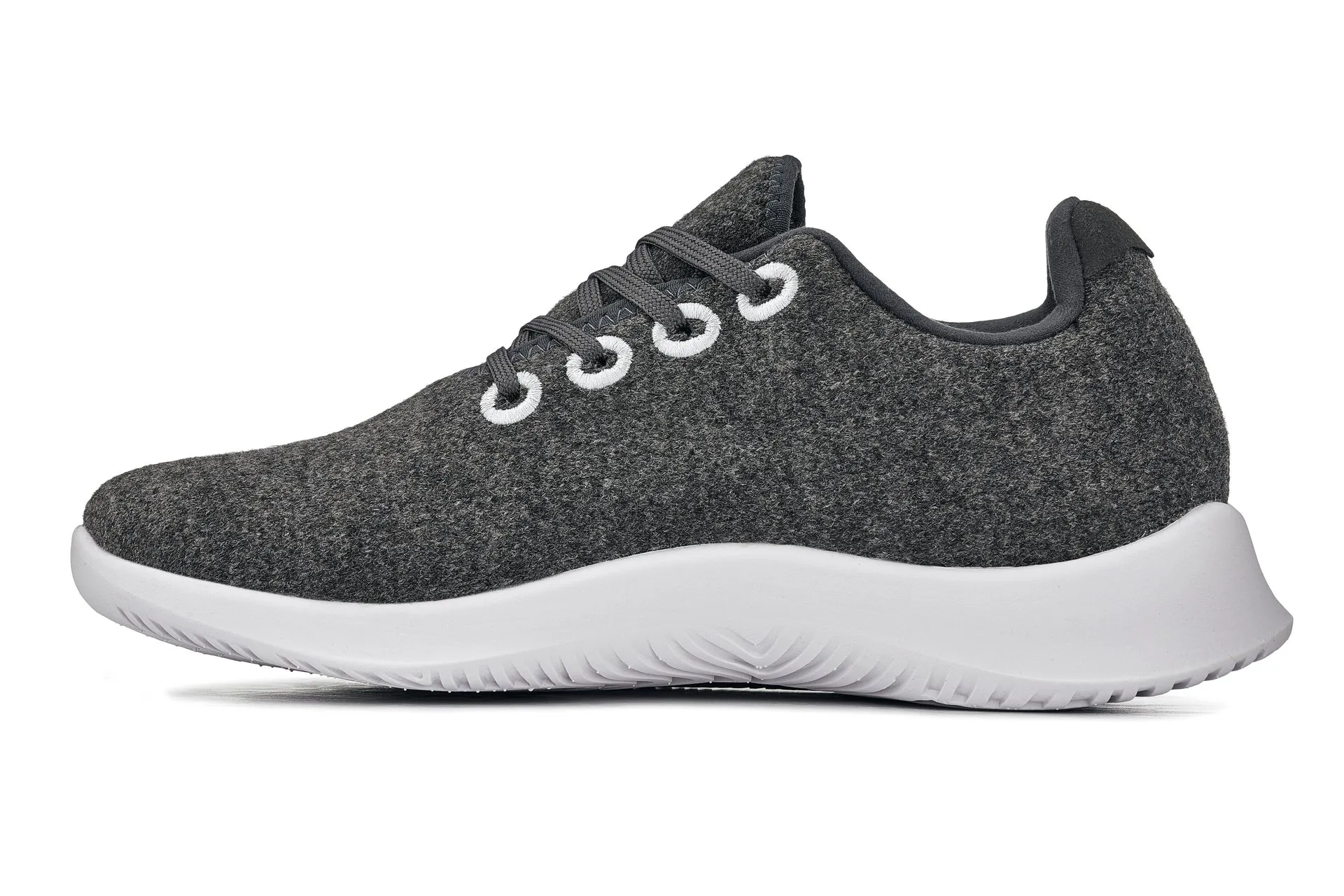 CALTO - Q503 - 2.4 Inches Taller (Charcoal Grey Merino Wool) - Ultra Lightweight Sneakers