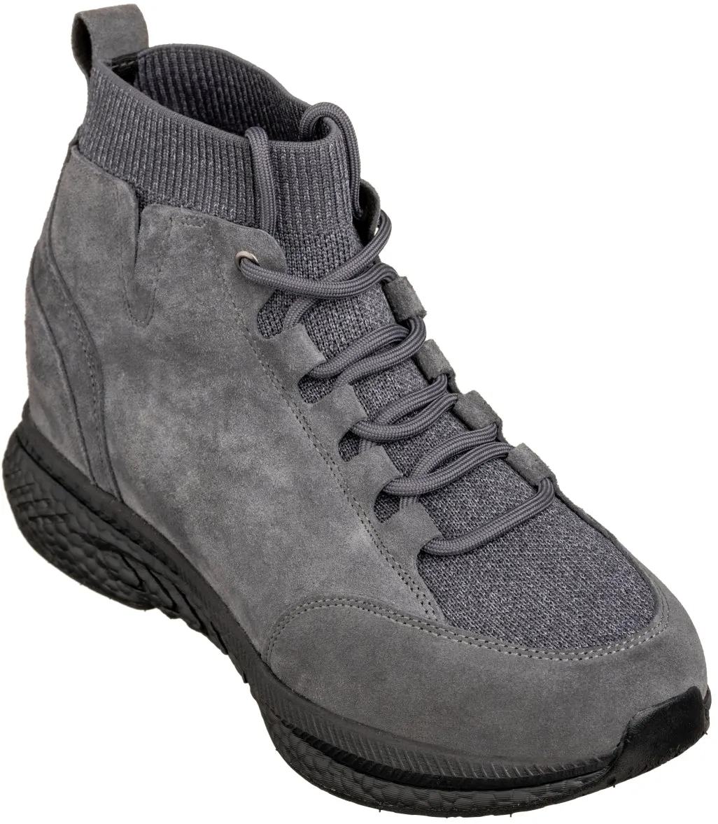 CALTO - S23202 - 3 Inches Taller (Grey) - Sneakers