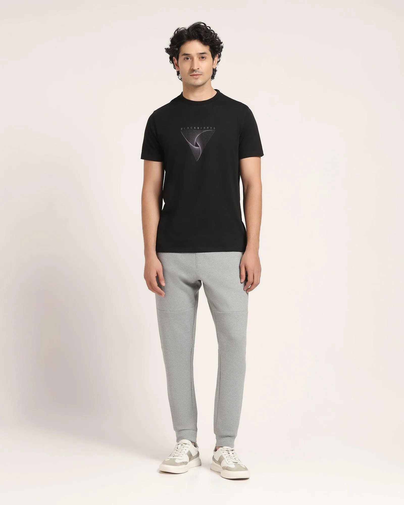 Casual Grey Solid Jogger - Roddy