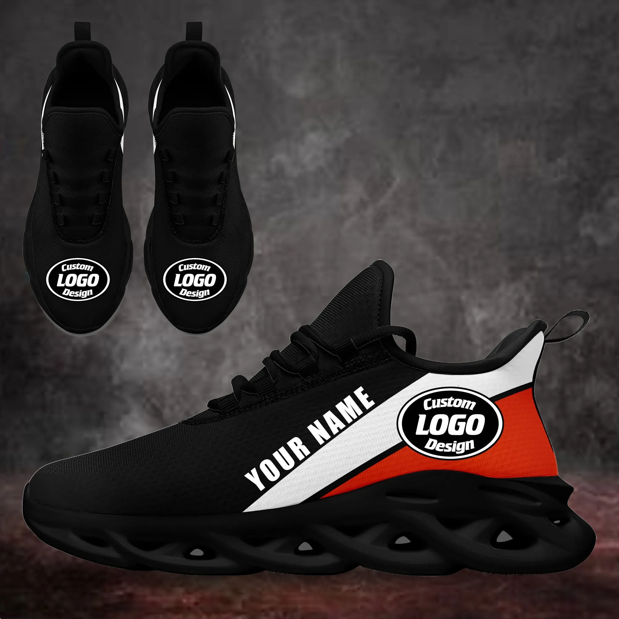 Custom Black Orange Jersey MaxSoul Shoes and Hat Combo Offer Personalized ZH-bd0b007e-a