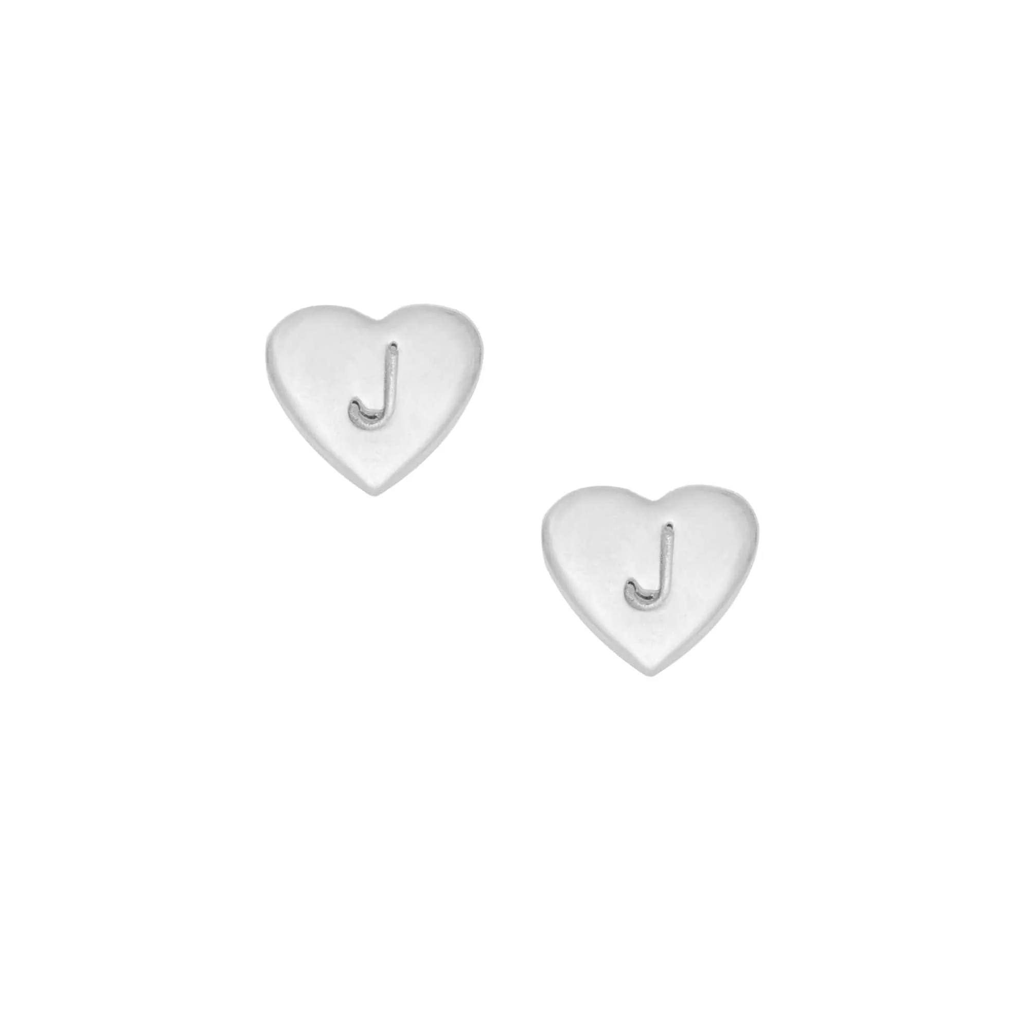 Dainty Heart Initial Earrings