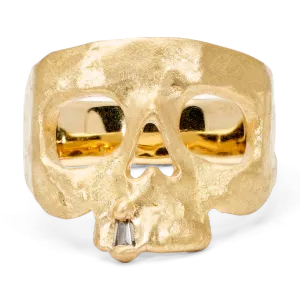 Extra Small Diamond Snaggletooth Skull Ring - Size 2.5 - 11083