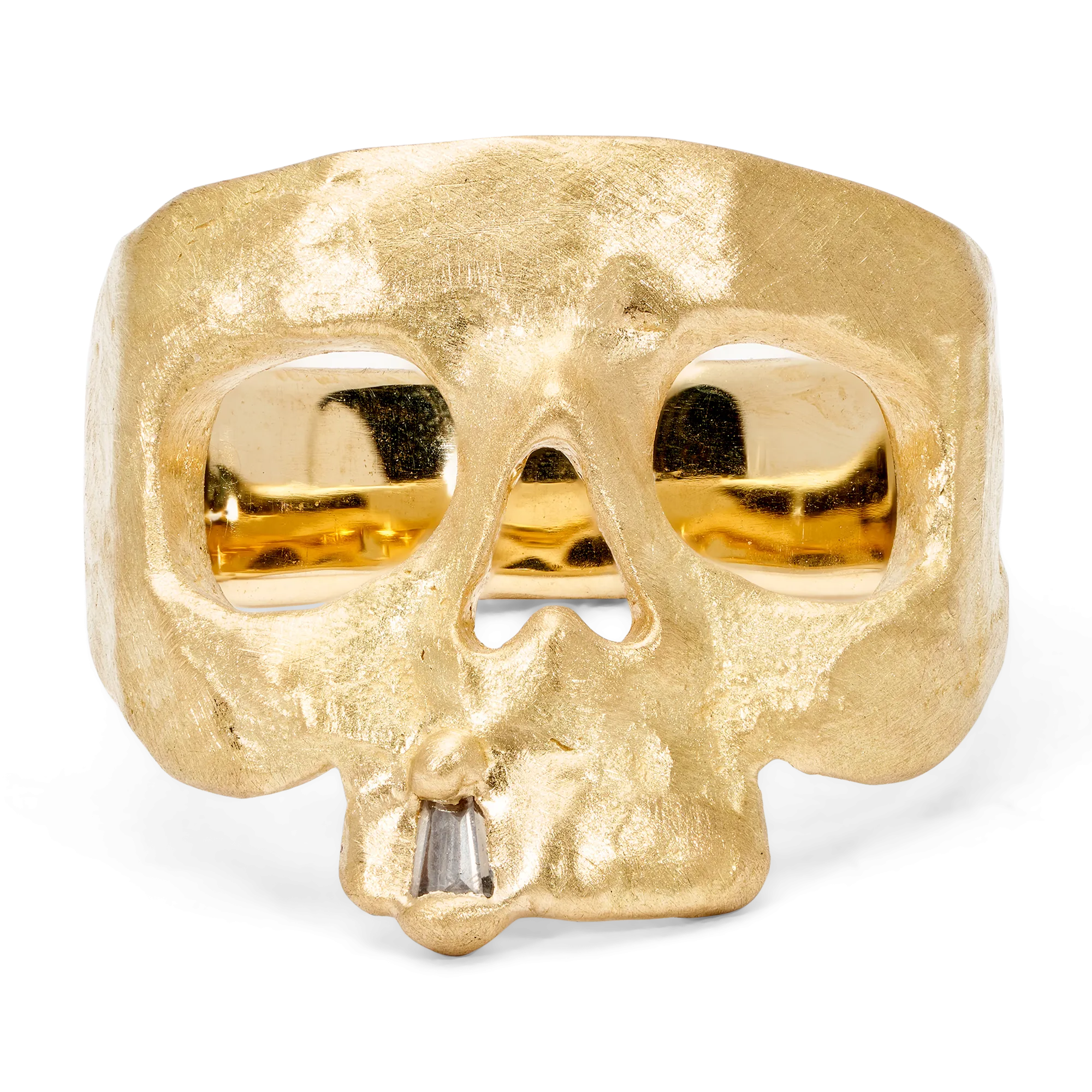 Extra Small Diamond Snaggletooth Skull Ring - Size 2.5 - 11083