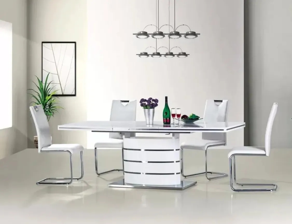 FANO 71" White Extendable Dining Table