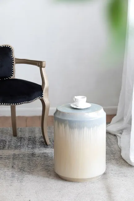 Florence Reactive Glaze Ceramic Stool