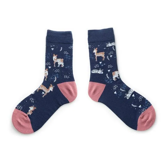 Funny Women Socks Cotton Unisex Crew Socks Women Streetwear Socks