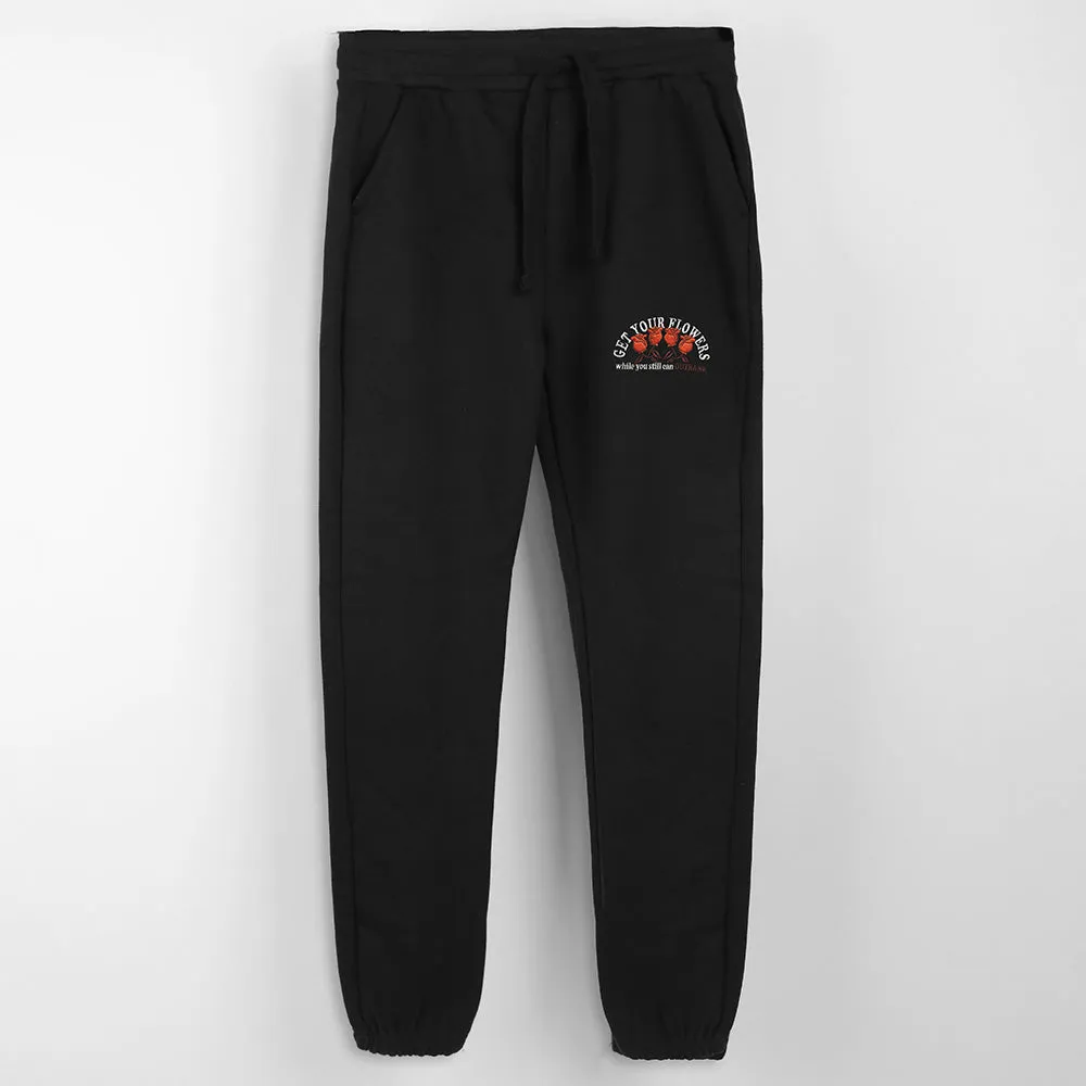 Get Your Flowers Embroidered Joggers