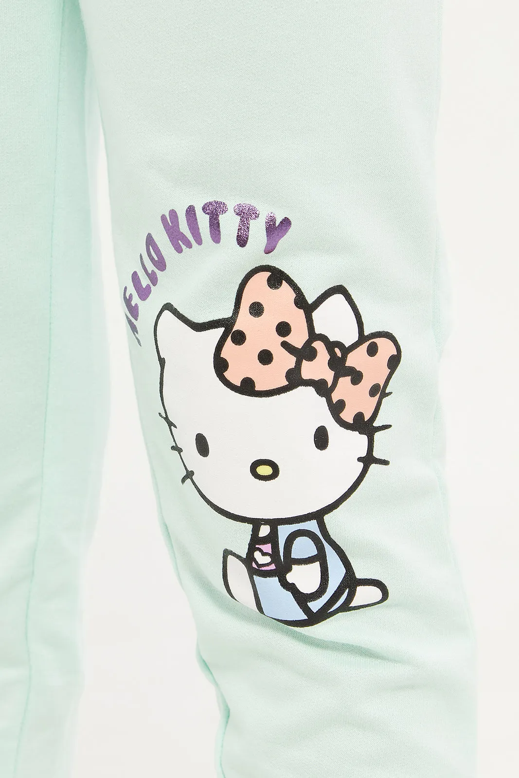 Girls Green Hello Kitty Jogger