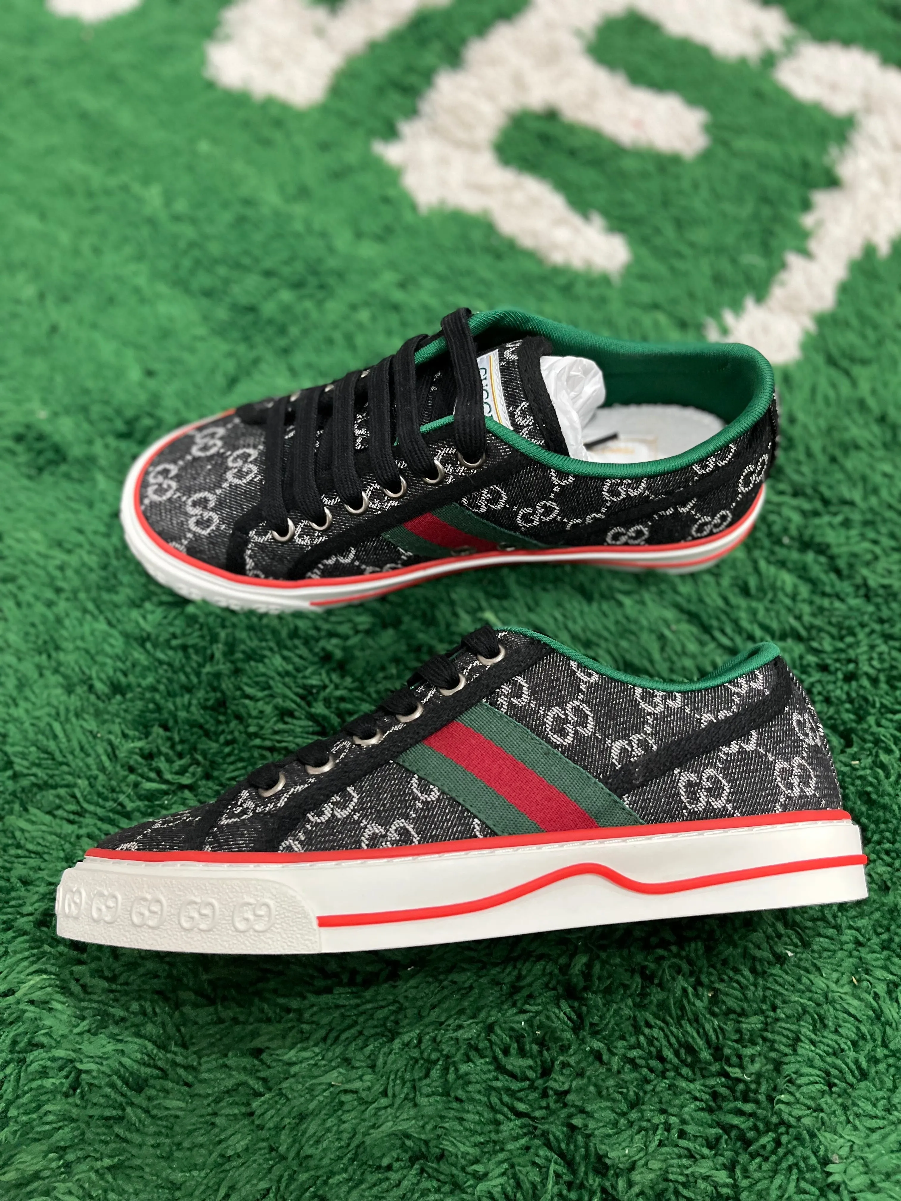 Gucci Tennis 1977 GG Logo Black Multi Sneaker