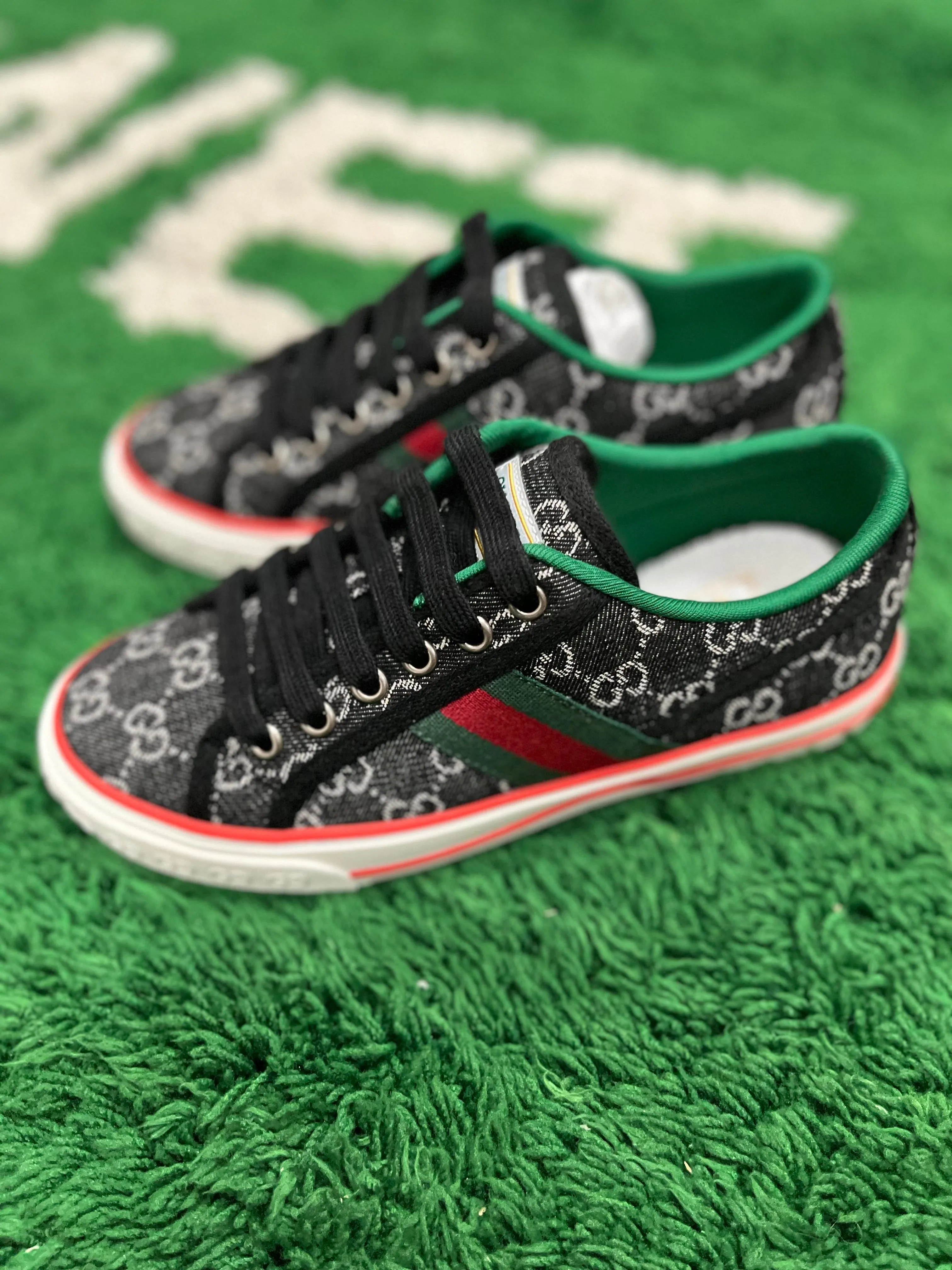 Gucci Tennis 1977 GG Logo Black Multi Sneaker