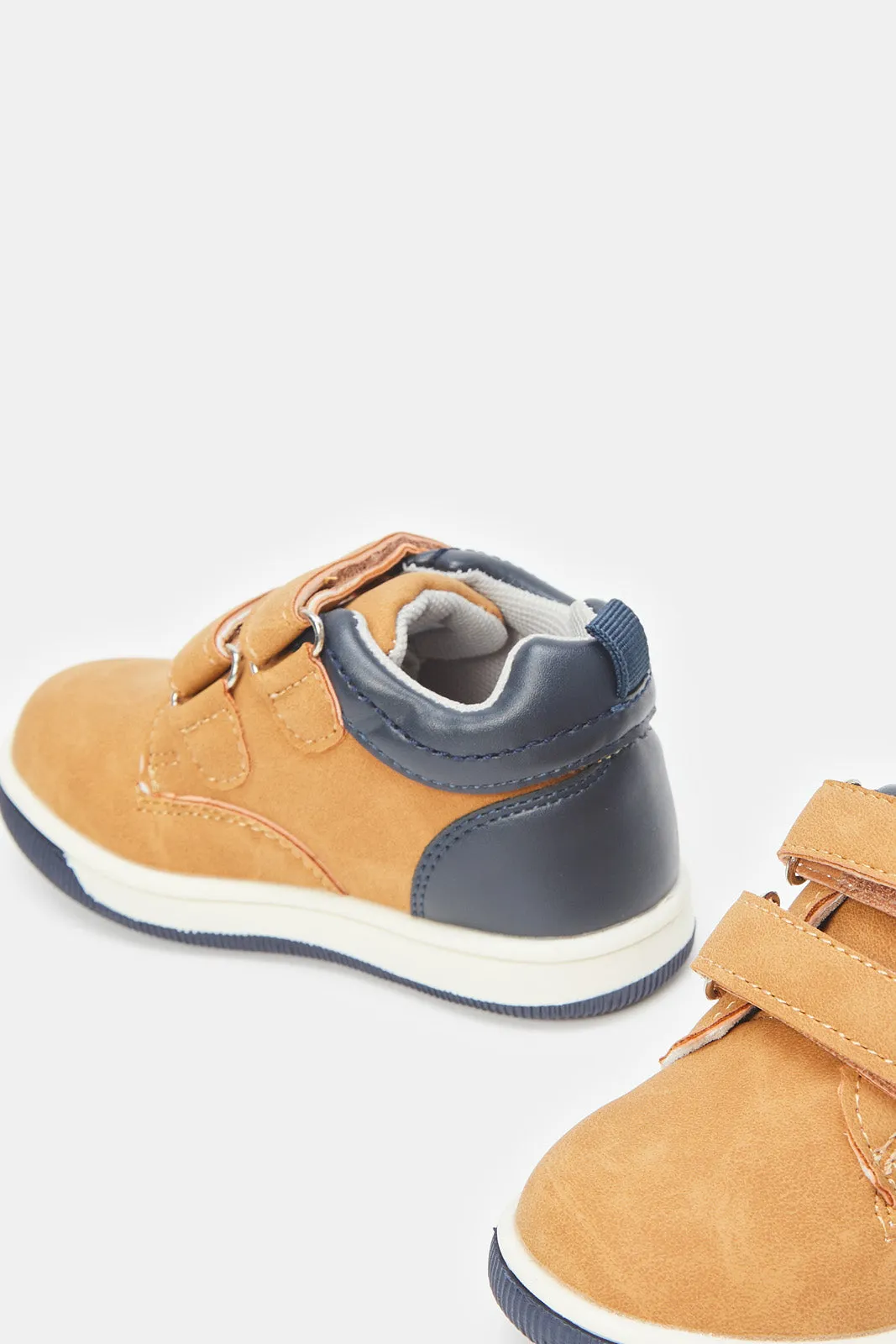 Infant Boys Tan Velcro Strap Sneakers