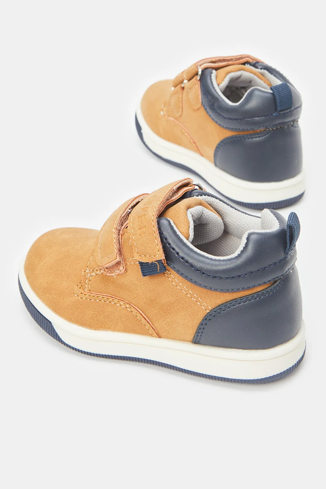 Infant Boys Tan Velcro Strap Sneakers