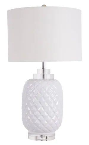 Island White Table Lamp gloss ceramic