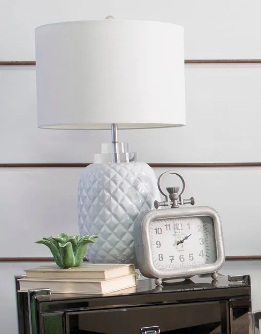 Island White Table Lamp gloss ceramic