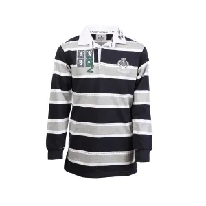 Kids L/S '62 Edinburgh High Rugby Shirt Grey/Navy