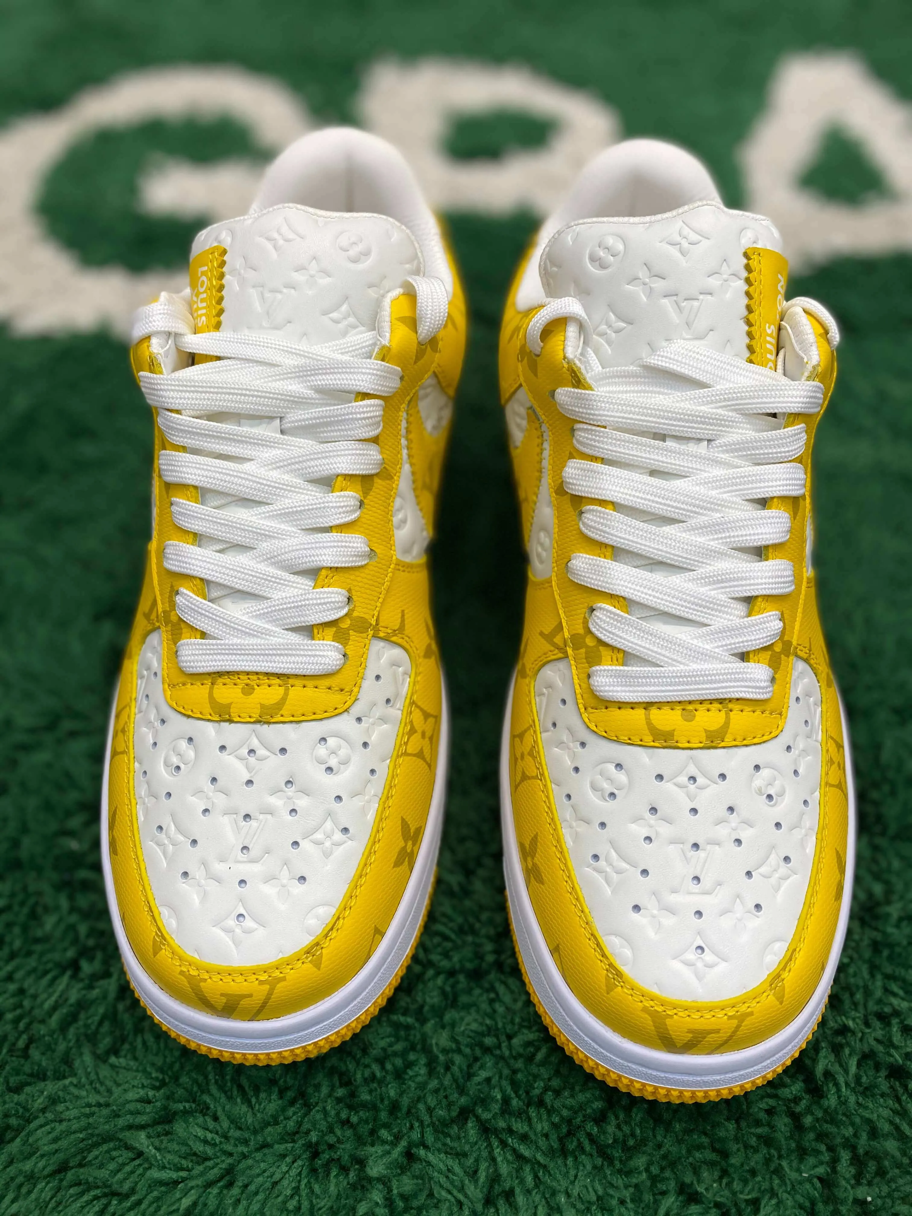 Louis Vuitton x Nike Air Force 1 Yellow Monogram Sneaker