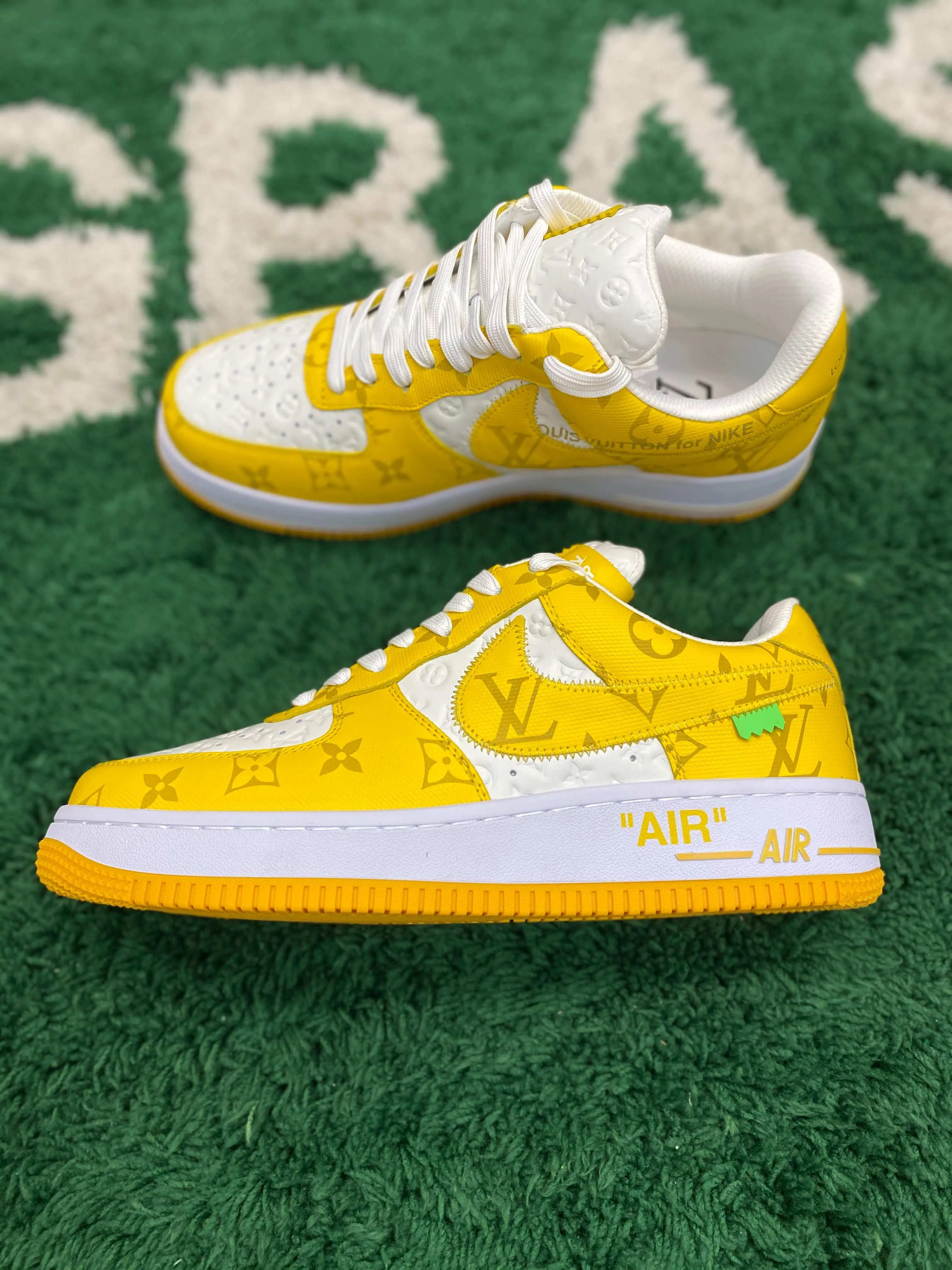 Louis Vuitton x Nike Air Force 1 Yellow Monogram Sneaker