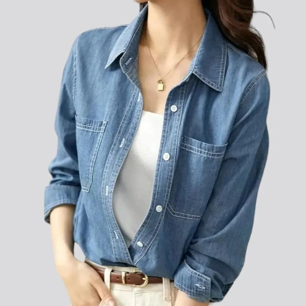 Lyocell regular jean shirt