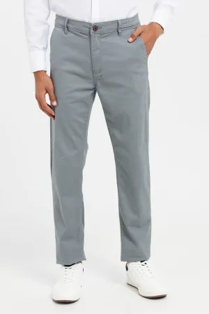 Men Grey Chino Trousers