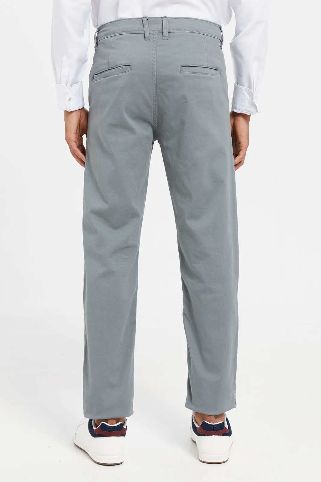 Men Grey Chino Trousers