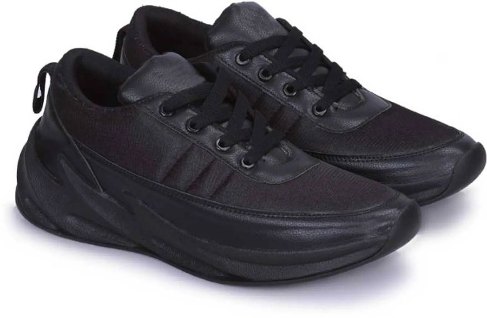 Men's Black Shark Sole Sports Sneaker