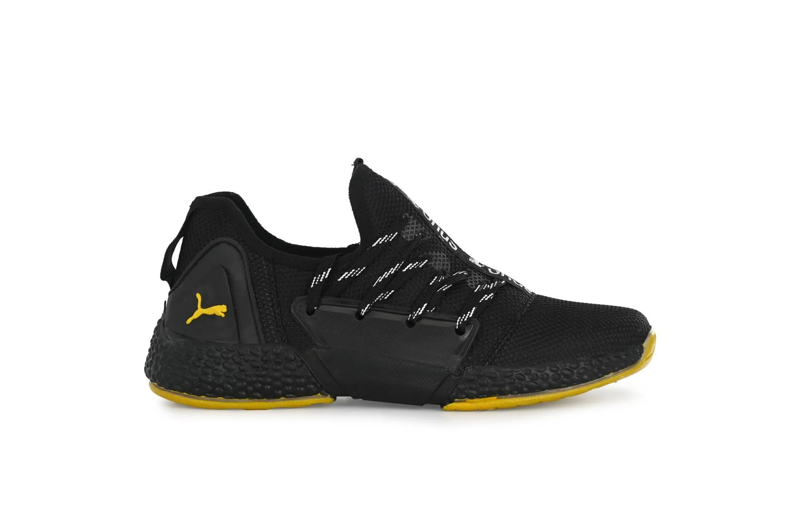 Men's Stylish and Trendy Black Solid Fabric Casual Sports Shoes