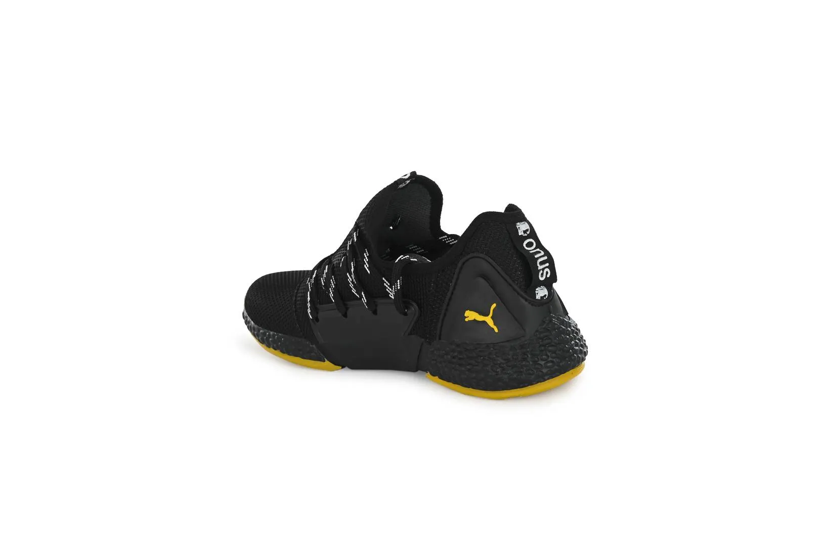 Men's Stylish and Trendy Black Solid Fabric Casual Sports Shoes