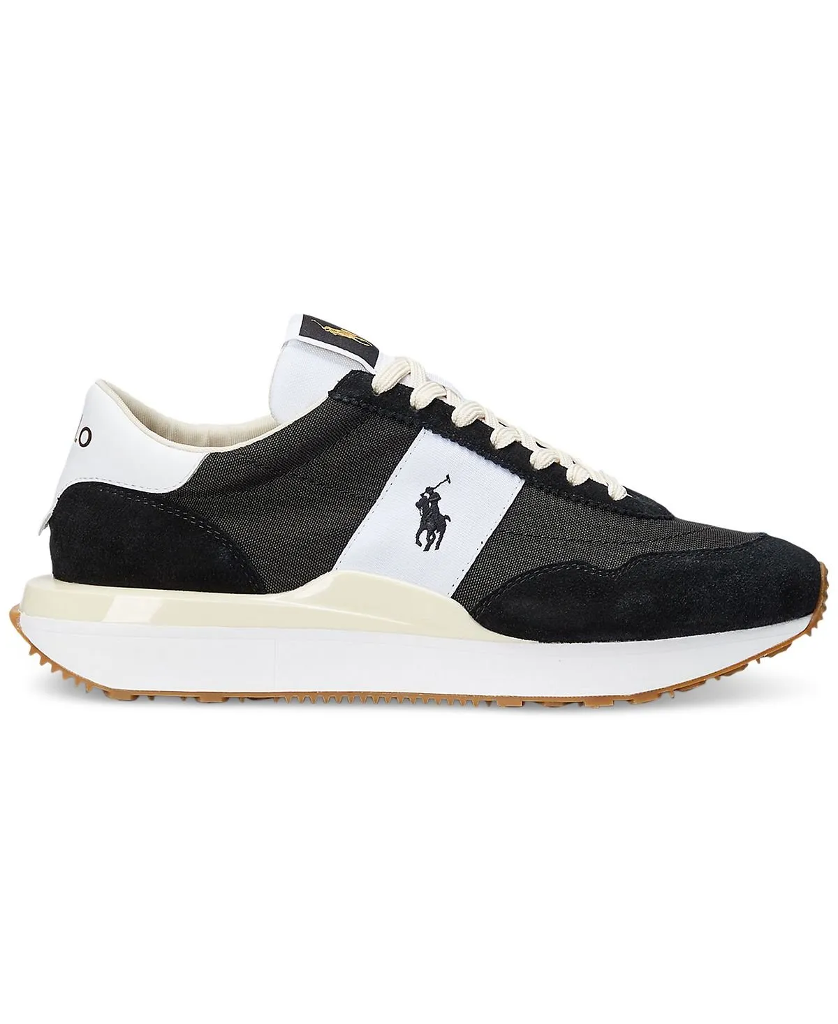 Men's train 89 lace-up sneakers Polo Ralph Lauren, black and white