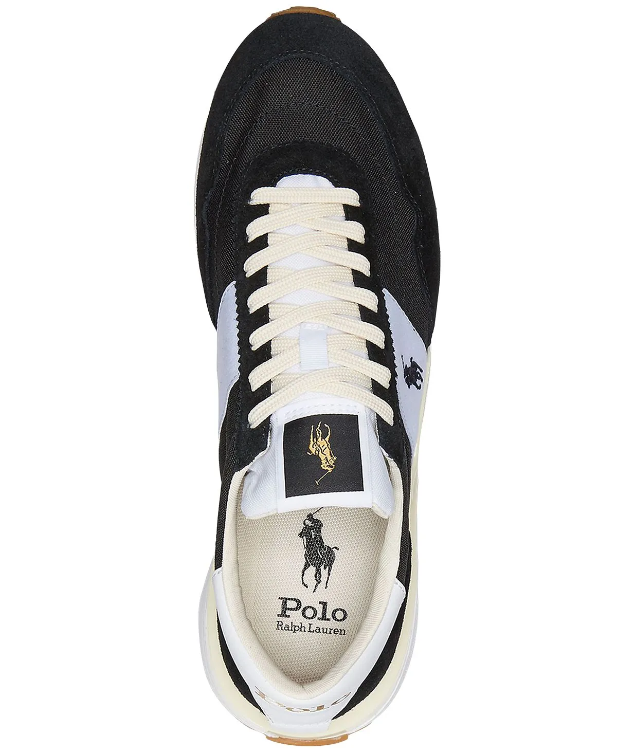 Men's train 89 lace-up sneakers Polo Ralph Lauren, black and white