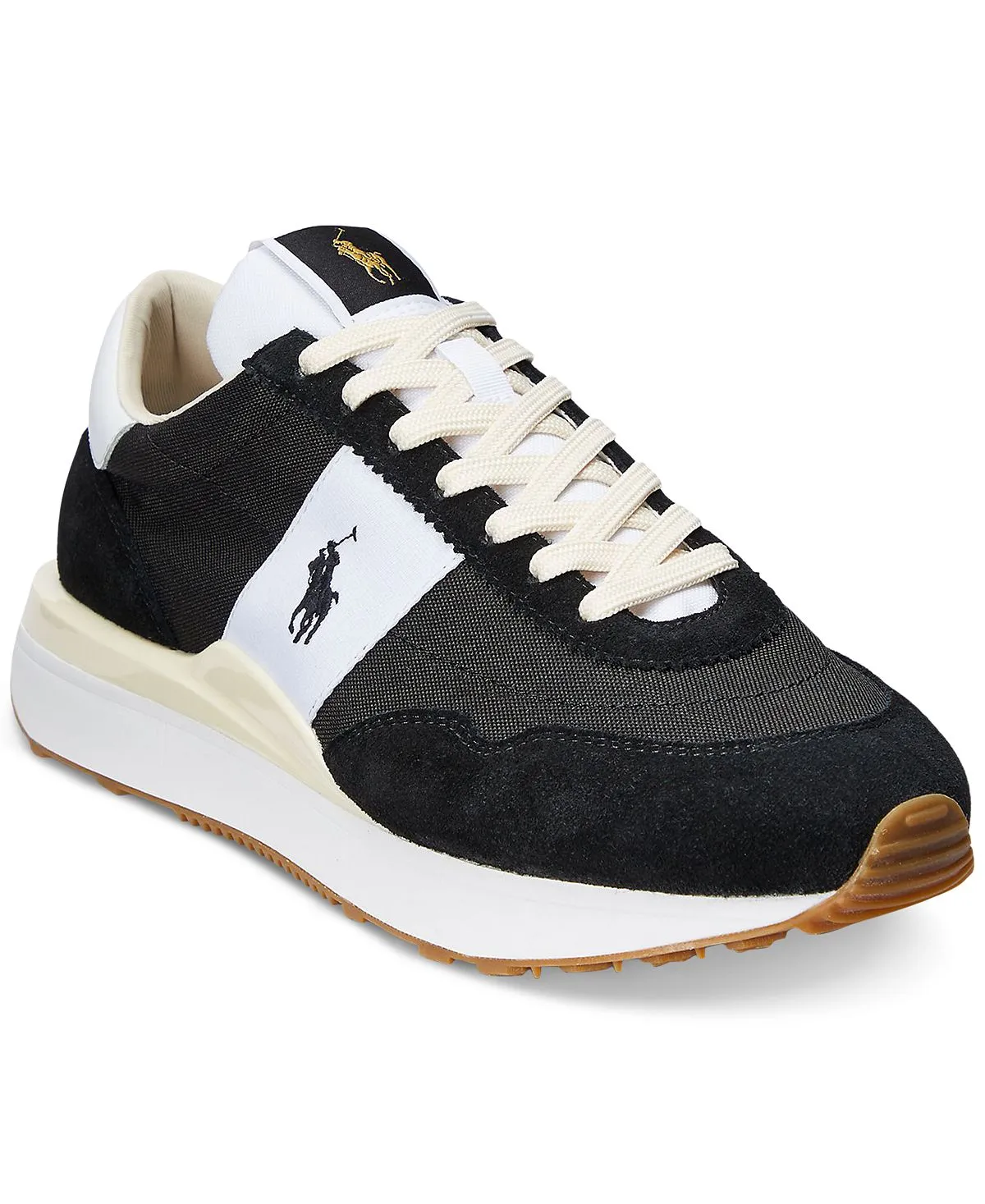 Men's train 89 lace-up sneakers Polo Ralph Lauren, black and white