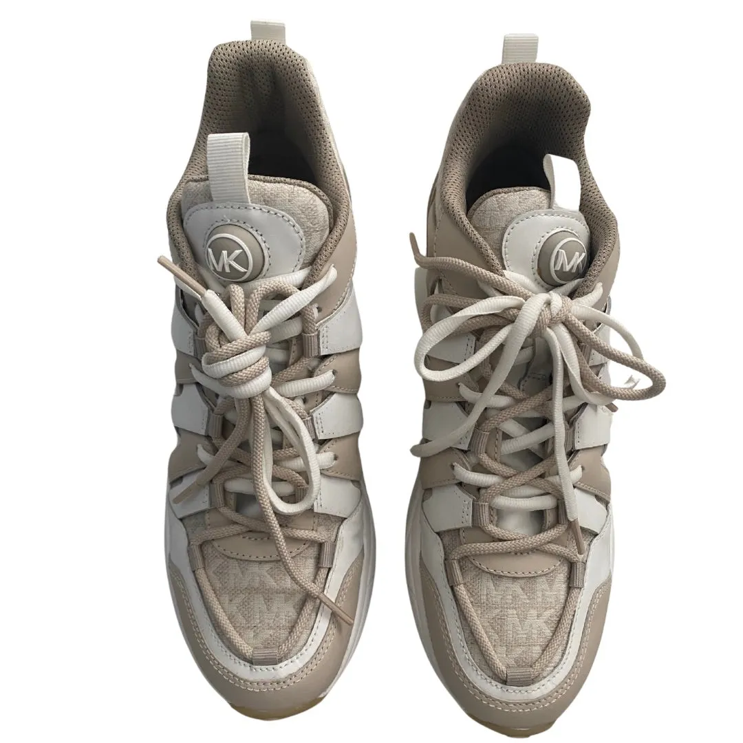 MICHAEL KORS Hero Trainer Runners Sneaker Cream SIZE 41