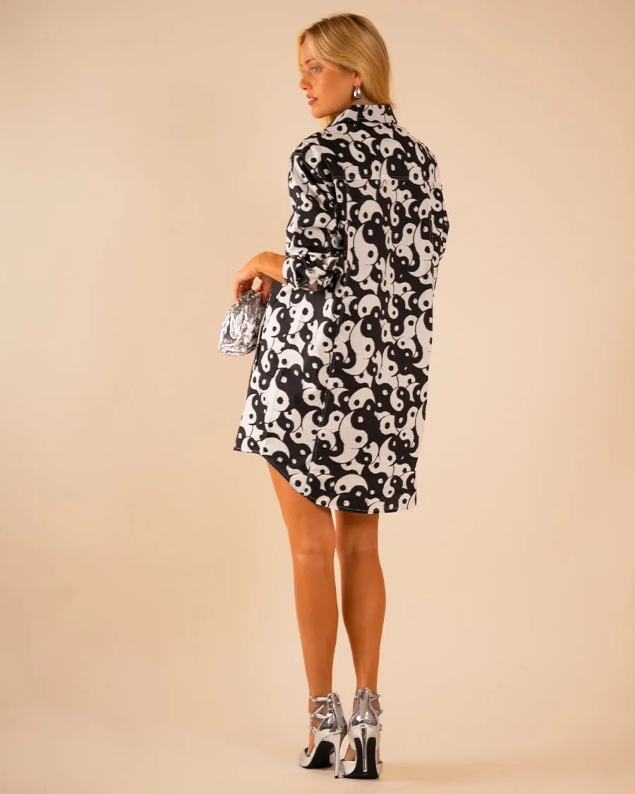 Preslie Poplin Shirt Dress Yin Yang