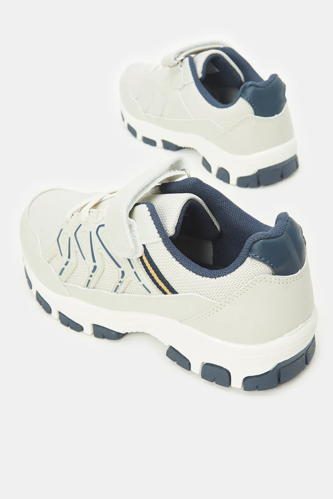 Senior Boys Ecru Chunky Trainer