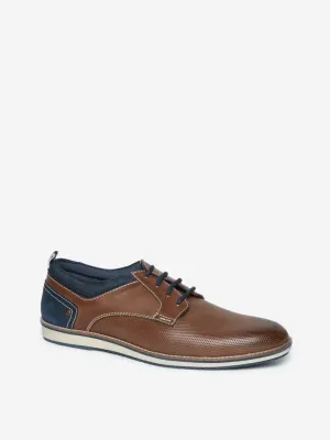 SOLEPLAY Brown Faux-Leather Sneakers