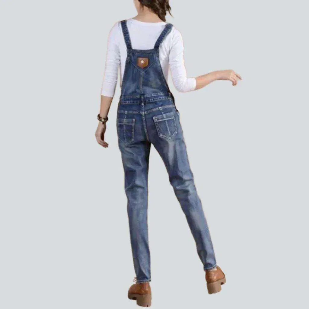 Street slim women's jeans dungaree