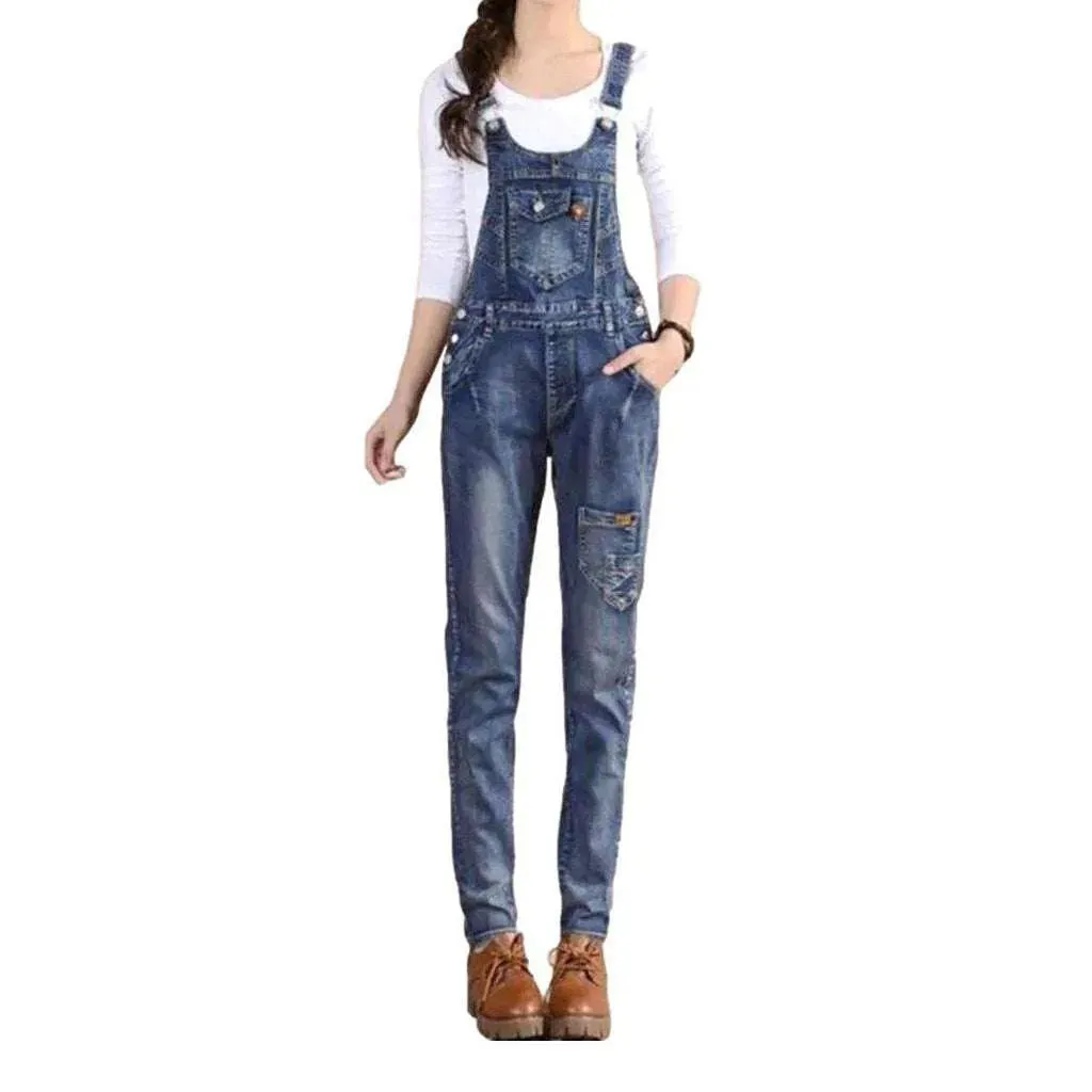 Street slim women's jeans dungaree