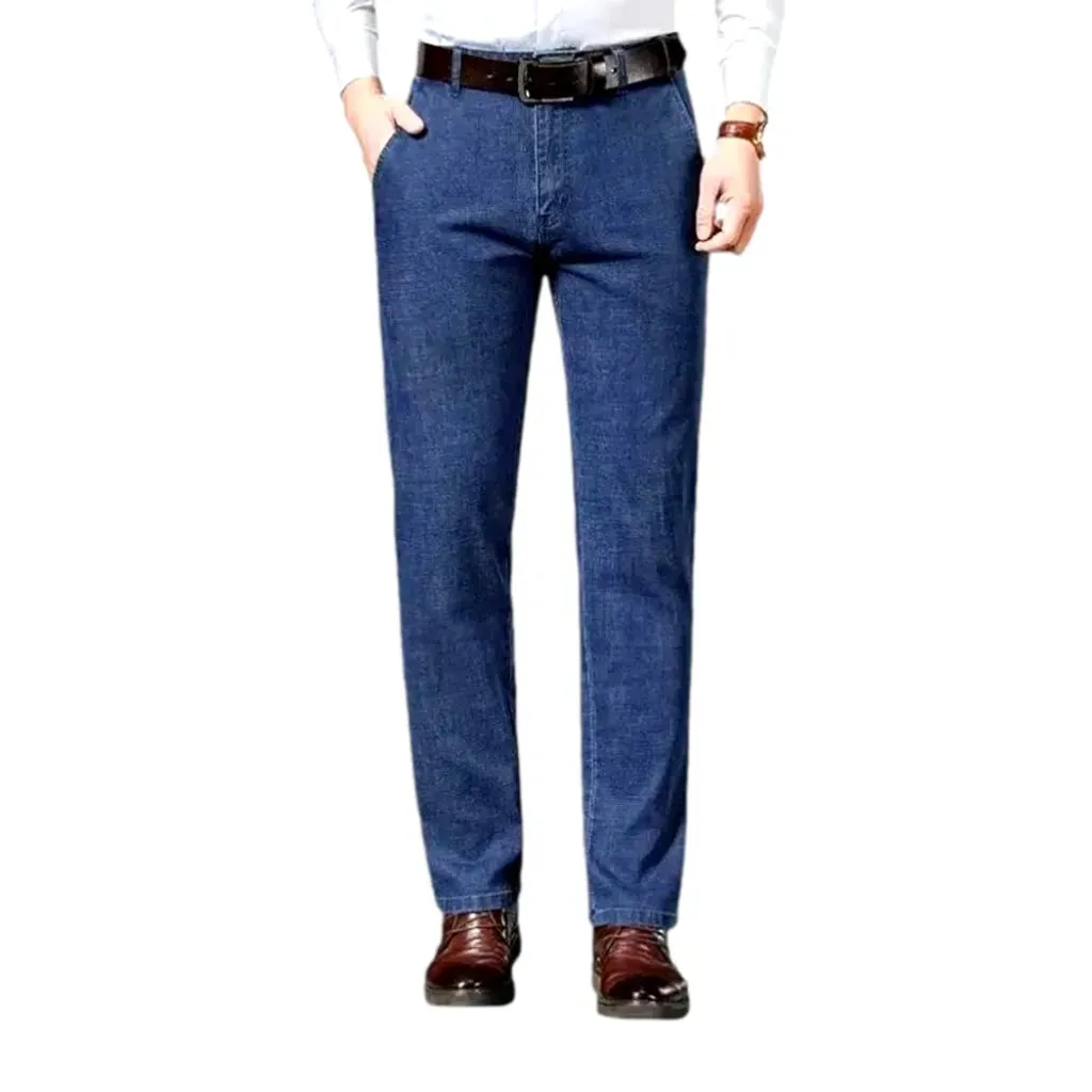 Tapered dark wash men's jeans