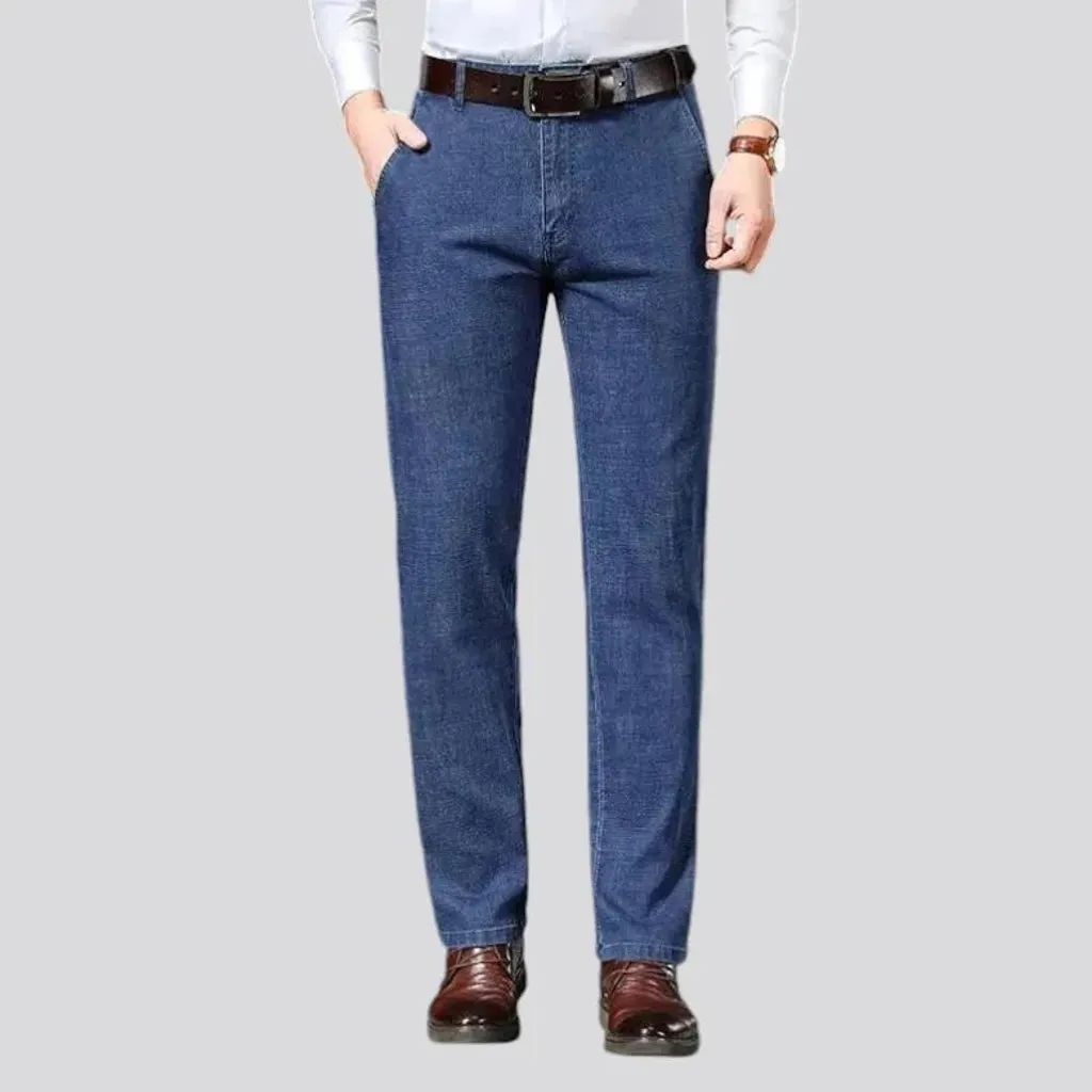 Tapered dark wash men's jeans