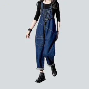 Trendy women's jean dungaree