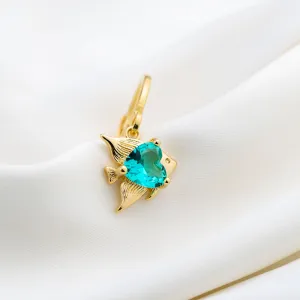 Turquoise Angelfish Earring