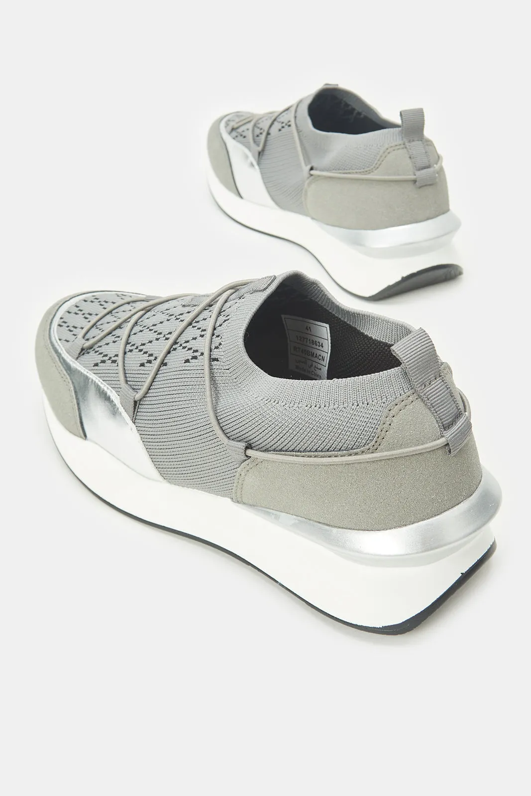 Women Grey Slip On Sneakers